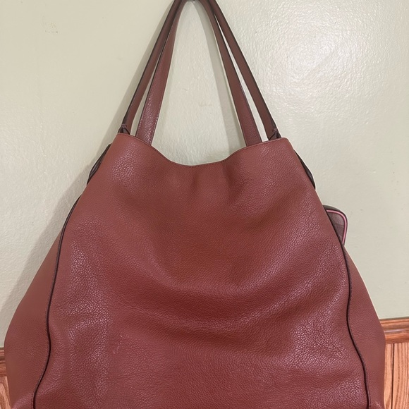 🐎💋 COACH EDIE 💋🐎 LEATHER SHOULDER BAG SADDLE BROWN TAN GOLD HARDWARE HOBO - Picture 5 of 15